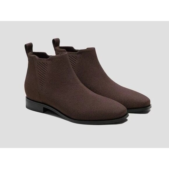 Vivaia Ryan Slip-on Square Toe Ankle Chelsea Boot Choc Brown Womens US7/EU37.5 - Picture 3 of 14